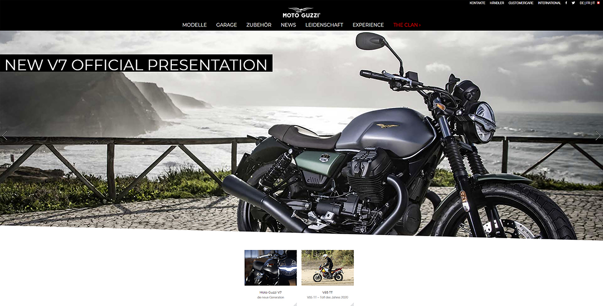 Moto Guzzi-Motorradhandel bei Moto X GmbH Flamatt