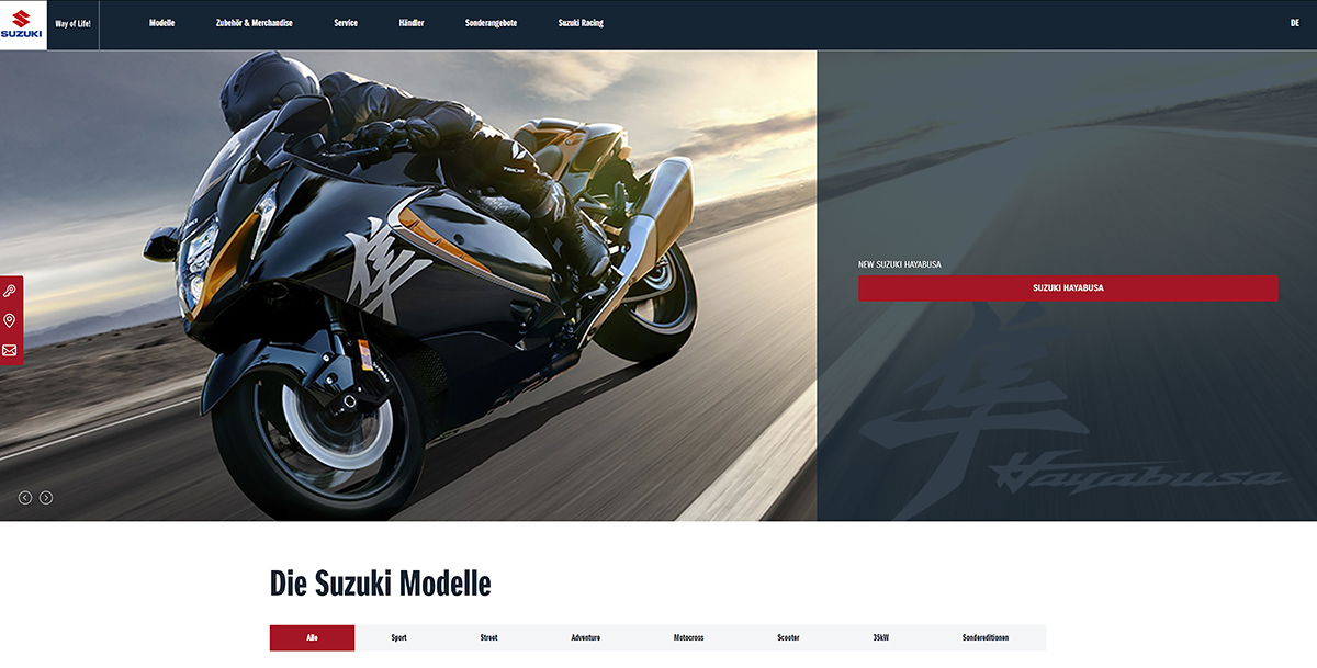 Suzuki-Motorradhandel bei Moto X GmbH Flamatt