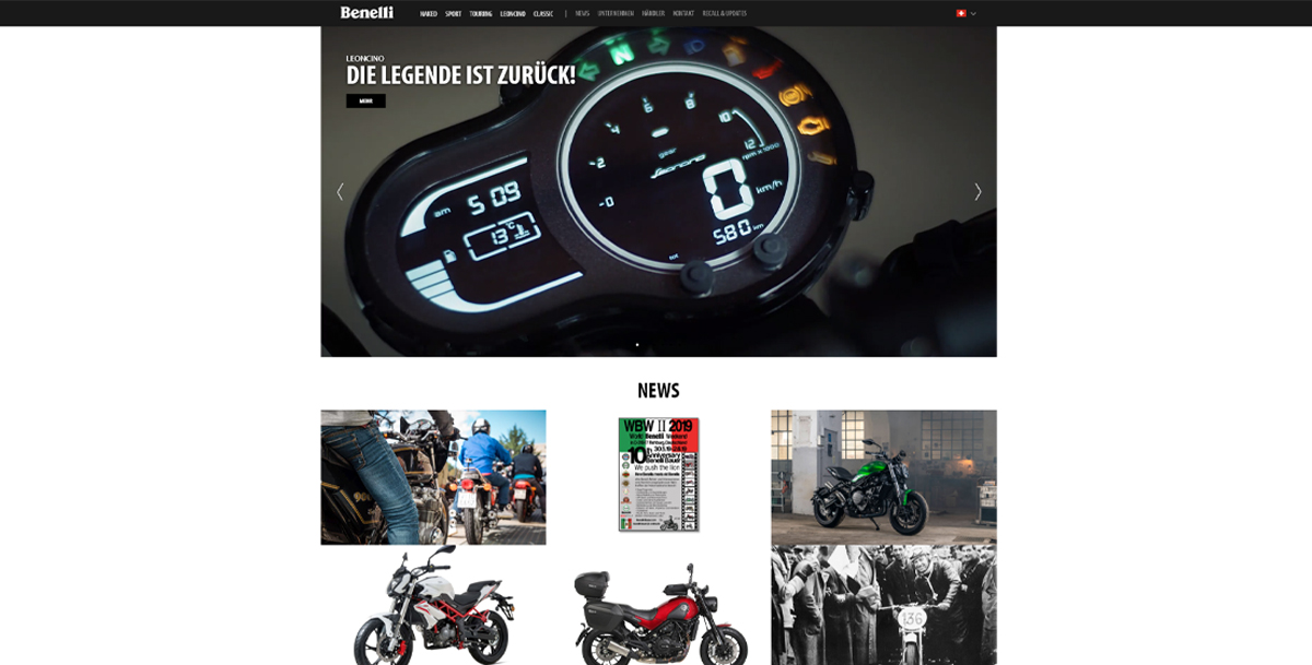 Benelli-Motorradhandel bei Moto X GmbH Flamatt